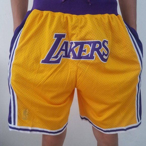 throwback lakers shorts